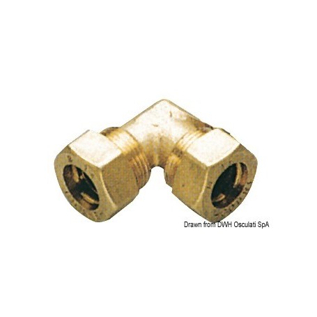 Raccords à compression en laiton pour tube en cuivre avec joint 0 Ring Vannes & Raccords plomberie 8033137102721 17.410.02