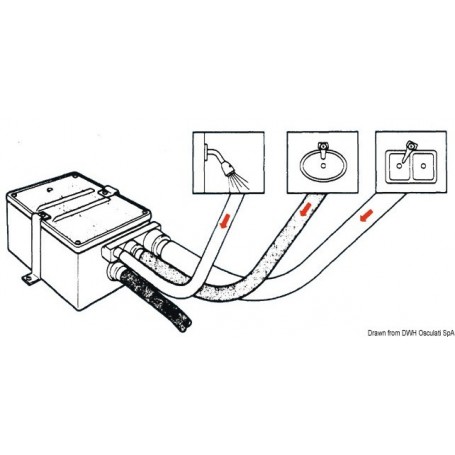 Collecteur eaux usées avec pompe automatique « Attwood » - Attwood eaux grises / eaux noires 8033137095894 16.413.73