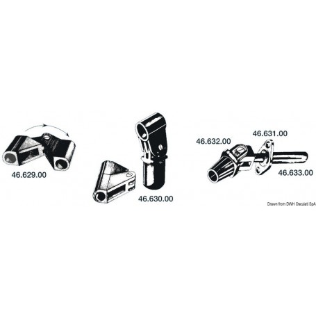 En nylon, pour tubes de 20 mm - Tessilmare Taud bimini et cagnard 8033137016004 46.629.00