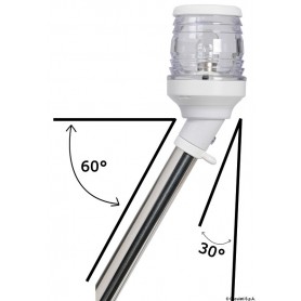 Hampe extractible inclinée avec œillets porte-bannière - Osculati Feux de navigation 8033137030826 11.160.10