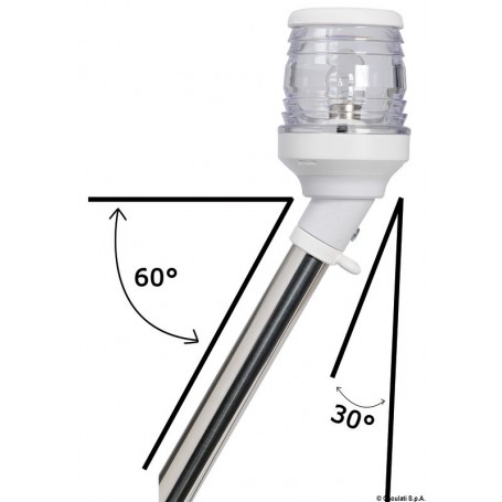 Hampe extractible inclinée avec œillets porte-bannière - Osculati Feux de navigation 8033137030826 11.160.10