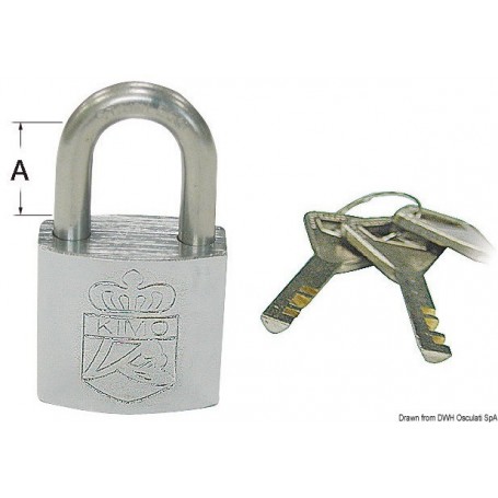 Cadenas à clé système Abloy - Osculati Verrou, Sauterelle et Grenouillère 8033137004438 38.021.25