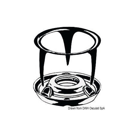 Bouton laiton nickelé pour moquette - Osculati Accessoires Capotes et Auvents 8033137013034 10.305.00