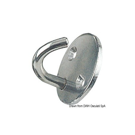 Crochet sur plaque ronde - Osculati Cadènes, pontets et filoirs 8033137130854 39.324.01