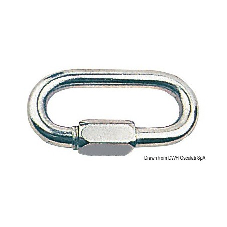 Mousqueton Inox ouverture à vis Vendu par 10 Manilles, mousquetons 8033137080760 08.874.35