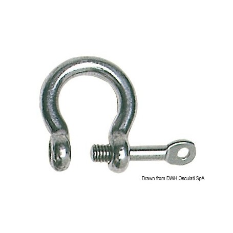 Lots Manilles lyre axe imperdable AISI 316 - Osculati Manilles, mousquetons 8033137080043 08.221.10