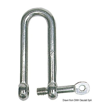 Lot Manille longue axe imperdable AISI 316 - Osculati Version:08.222.12 Lot de 2803313708006708.222.05