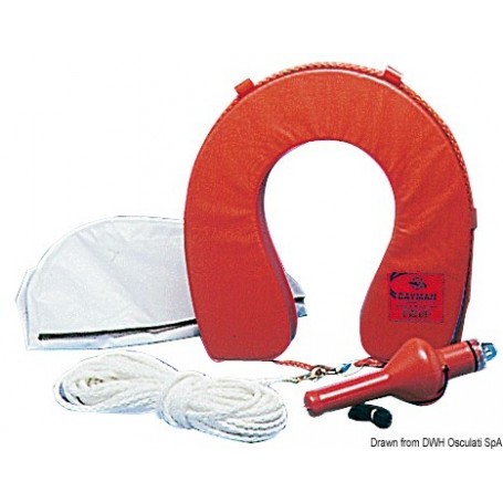 Bouée fer à cheval 22.416.02 complète + housse de rangement - Osculati Homme à la mer 8033137112089 22.424.01