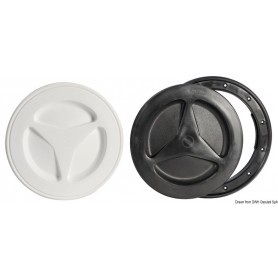 Bouchon inspection en polypropylène avec fermeture par rotation et à baïonnette - Osculati coffre et trappe 8033137027840 20.337