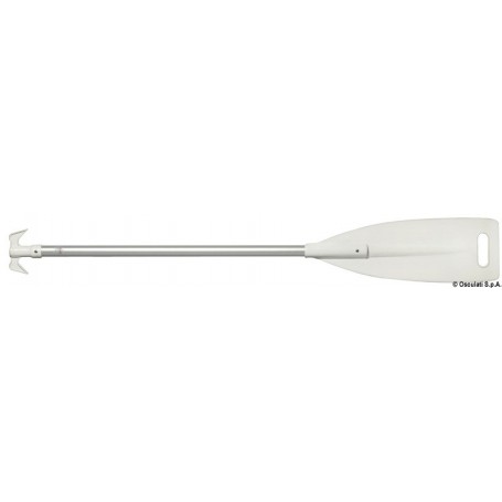 Pagaies à pales en ABS blanc et gaffe terminale en nylon - Osculati Gaffes et Avirons 8033137029745 34.459.24