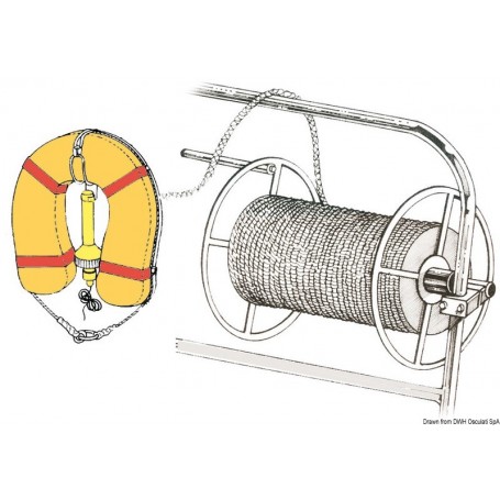 Enrouleur de cordages en inox poli - Douglas marine Cordages 8033137074615 06.311.75