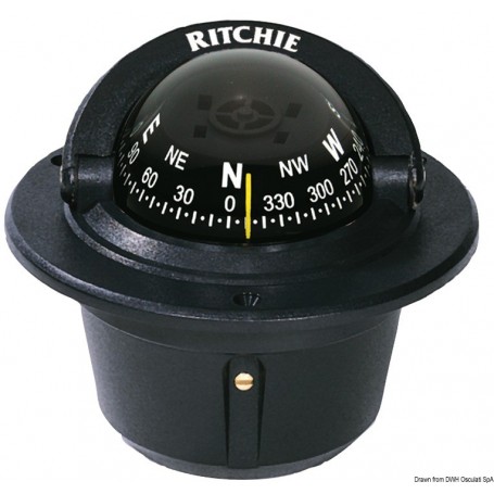 Compas RITCHIE Explorer 2" 3/4 (70 mm) avec compensateurs et éclairage - Ritchie navigation Compas et boussoles 10342160980 25.0