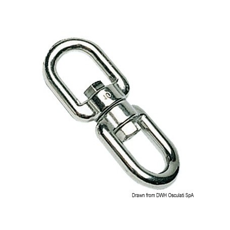 Emerillons en inox AISI 316 à double oeillet - Osculati