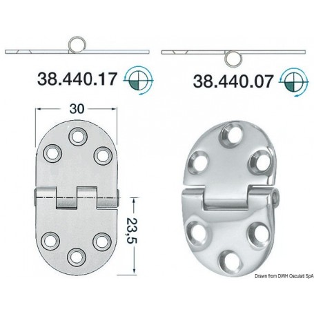 Charnières 2 mm - Osculati