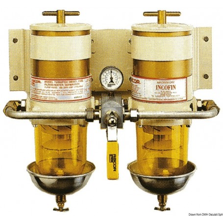Filtres RACOR - Version double avec vanne de sélection - Incofin
