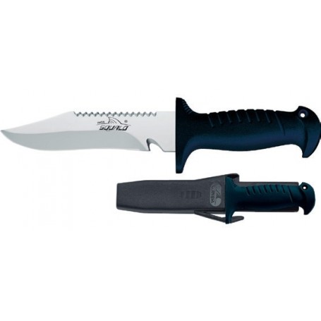 COUTEAU NOIR DE PLONGÉE LAME 15 CM