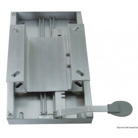 Platine à glissière pour siège pilotage bateau