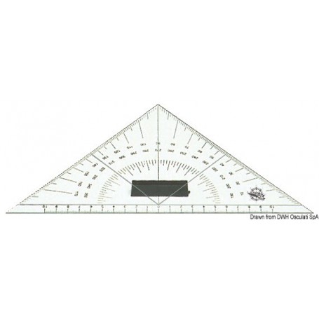 Equerre nautique en Plexiglas  Lot de 3 - Osculati Règles compas sextant 8033137115240 26.142.40