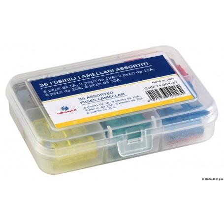 36 Fusibles (à fiche) assortis  - Osculati Fusibles & Porte fusible 8033137055737 14.004.00