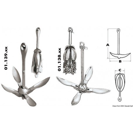 Ancres parapluie pliables - Osculati Ancres 8033137065248 01.138.04