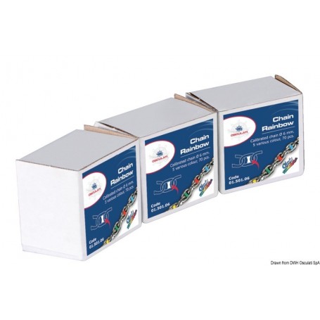 Kit marqueur de chaîne Chain Rainbow - Osculati Ancres 8033137056543 01.501.06