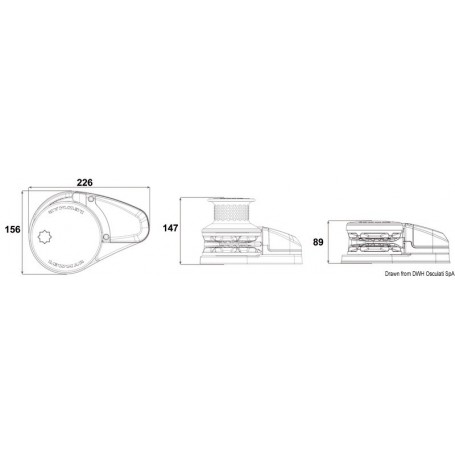 Guindeau LEWMAR VX3 bas/haut, 1500 W - Lewmar Guindeaux 743683313646 02.599.08
