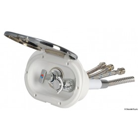 Coffret douche Oval avec mélangeur et douche à bouton Mizar - Osculati Douche et douchette 8033137092893 15.140.30