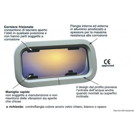 Hublot série "Standard" - Lewmar Panneau de pont & hublot 743683120183 19.430.00
