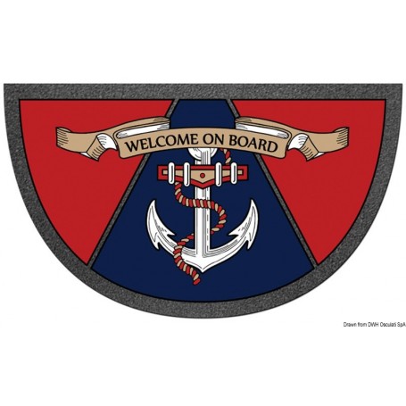 Paillasson demi-lune antidérapant Format 40x68 cm - Osculati Revêtement de sol 8033137113390 23.909.05