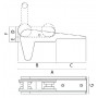 DAVIER D'0ETRAVE PLIAGE ALUMINIUM 380 X 210mm