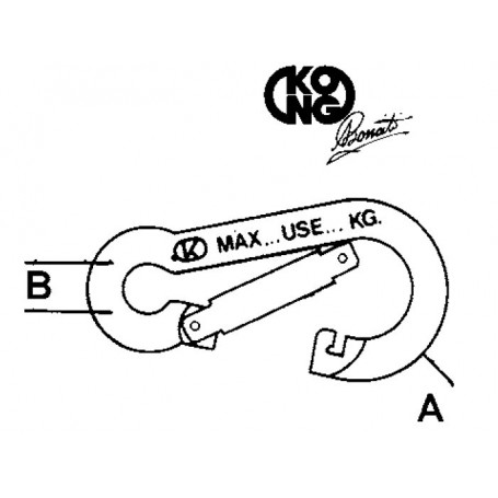 MOUSQUETON INOX A OEIL KONG Modèle:5 mm 20250052