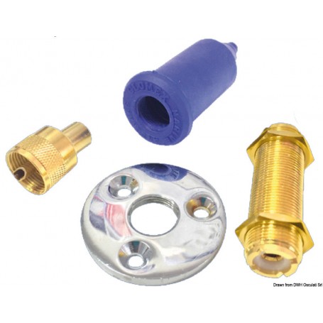 5-cm deck fairlead in golden colour - Glomex Antennes de communication 8051566301270 29.105.00