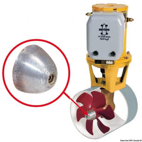 Anode de rechange hélice proue/poupe pour Vetus - Tecnoseal ANODES ARBRES & AUTRES 8033137135743 43.070.02