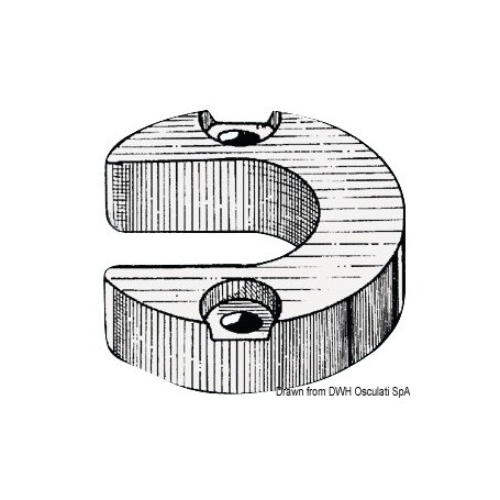 Anode pied pour Mercruiser/Alpha - Tecnoseal ANODES MERCURY / MERCRUISER 8033137138515 43.424.01