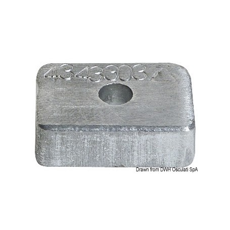 Anode pour Mercury 4/5/6 HP - Tecnoseal ANODES MERCURY / MERCRUISER 8033137138799 43.433.03