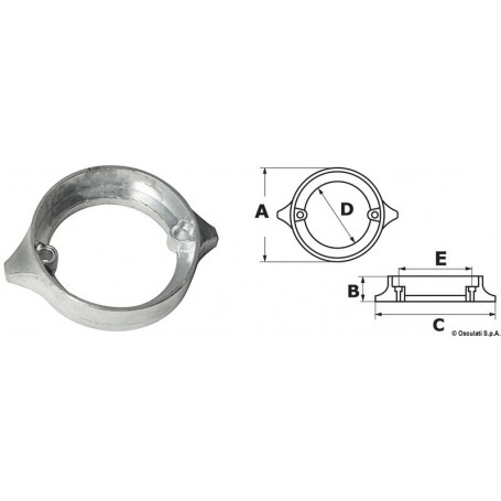 Anode pour Volvo Penta Duo Prop - Tecnoseal ANODES VOLVO 8033137139178 43.531.01