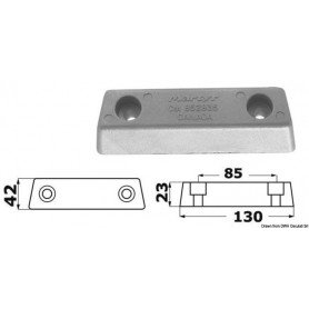 Anode base pieds Duo Prop - Tecnoseal ANODES VOLVO 8033137139468 43.551.00