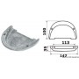 Pied Duo Prop (également pied Cobra Omc) - Tecnoseal ANODES VOLVO 8033137139567 43.554.09
