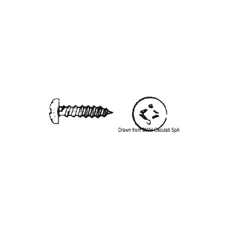 Vis autotaraudeuse tête cylindrique cruciforme, UNI 6954 DIN 7981