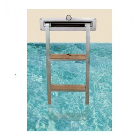 Échelle amovible en aluminium anodisé et en acier inoxydable. 