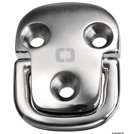 Anneaux rabattables Square pad eyes avec anneau forgé HR - Osculati Cadènes, pontets et filoirs 8033137195471 39.873.01