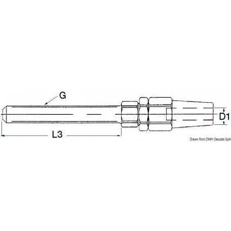 Terminal inox pour ridoirs Terminal inox pour ridoirs