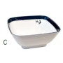 Set complet de Vaisselle en mélamine ancre marine (6 Pcs).  