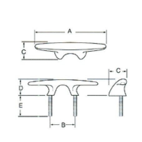 Taquet inox excentré Taquet inox excentré