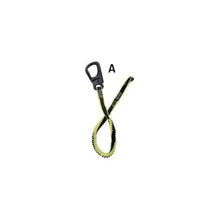 Longe mousqueton alminium double levier 