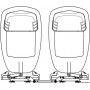 Barre d'accouplement pour moteurs hors-bord avec timoneries hydrauliques 