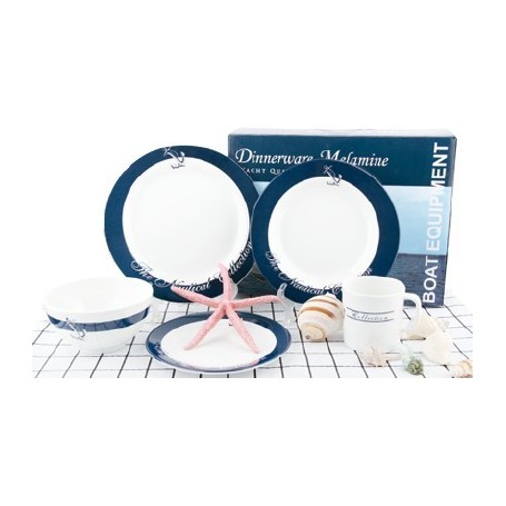 KIT VAISSELLE MELAMINE NAUTICA 20pcs 