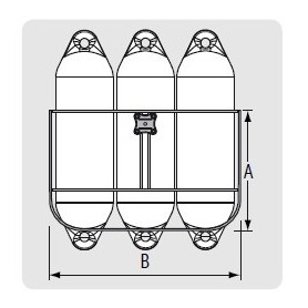 Support classique 3 pare-battage - plastimo Pare-battages 3162420362070 36207