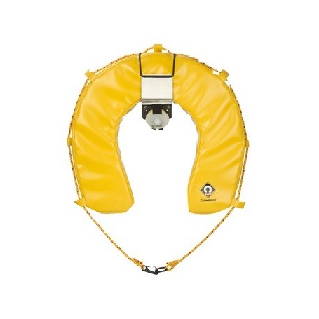 Bouée Fer à Cheval - HAMBLE avec kit feu à retournement - Jaune - Crewsaver Homme à la mer 5028654999612 CS-100030