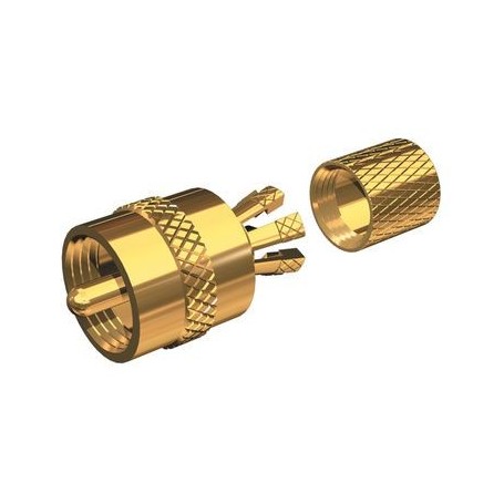 Connecteur or sans soudure pour RG-8X ou RG-58/AU pour PL259 Connecteur or sans soudure pour RG-8X ou RG-58/AU pour PL259
